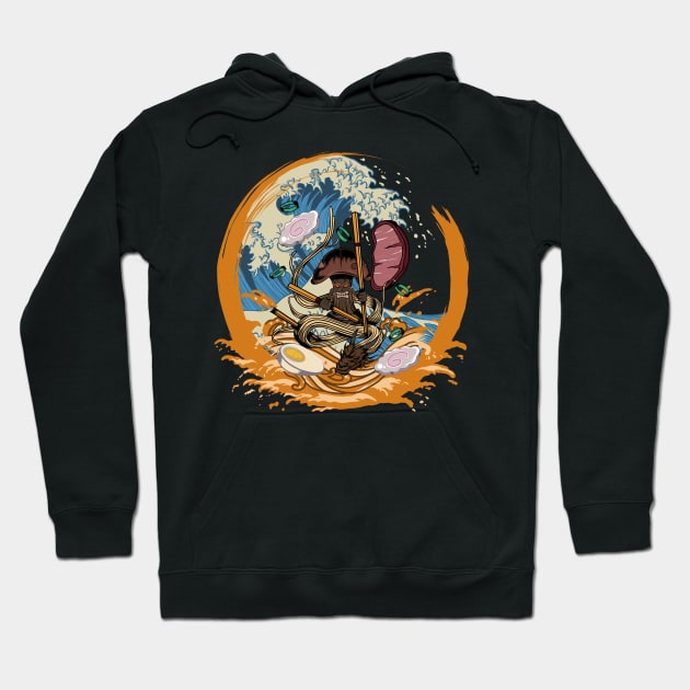 Dragon Ramen_Mushroom anger waves Hoodie by pilipsjanuariusDesign